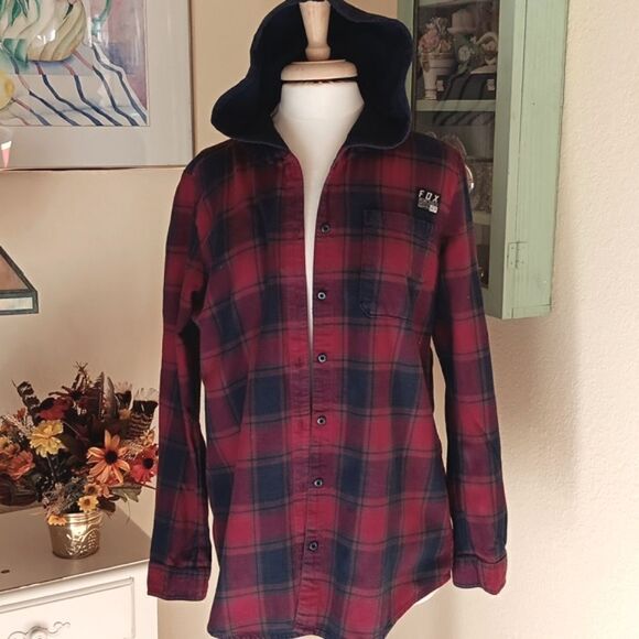 Fox Tops - Fox Hooded Flannel